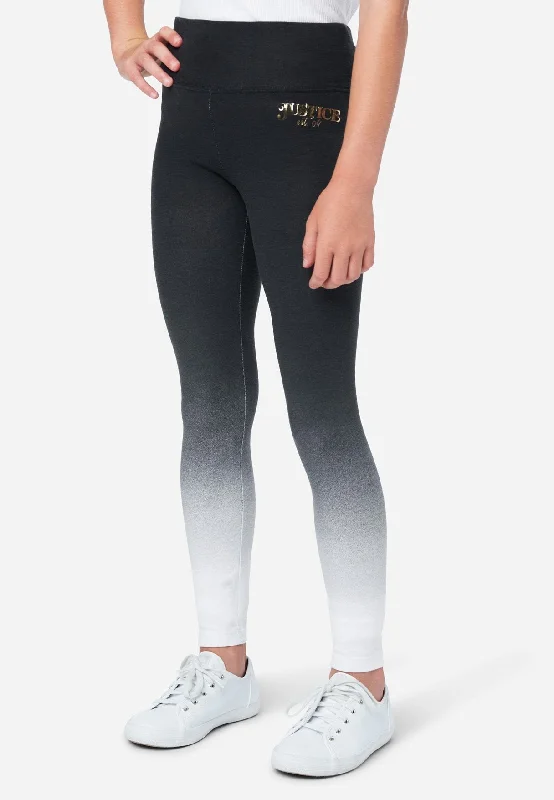 Sheer - panel women leggings for a sexy and alluring lookDip-Dye Full-Length Leggings