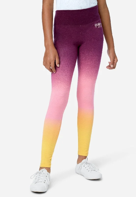 Neon - colored women leggings to stand out in workoutsDip-Dye Full-Length Leggings