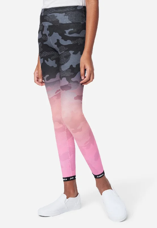 Plus - size women leggings with a comfortable and stretchy designOmbré-Camo Full-Length Leggings