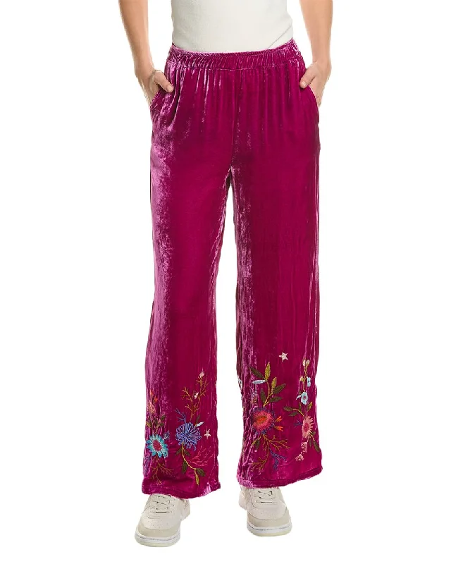 Bootcut women leggings for a unique and flattering silhouetteJohnny Was Ulla Wide Leg Silk-Blend Pant