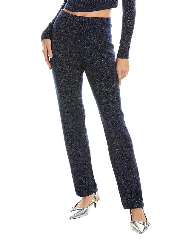 Yoga - specific women leggings with moisture - wicking fabricLeset Zoe Lurex Cashmere & Wool-Blend Straight Leg Pant