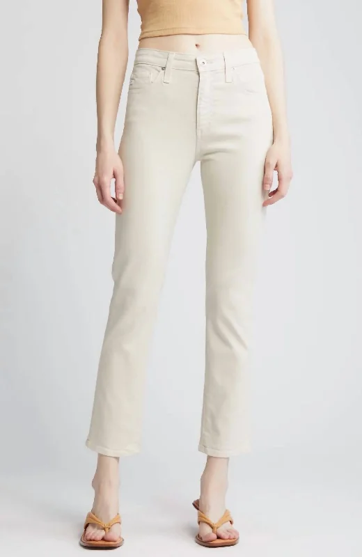 Mari Crop Jeans In Opal Stone