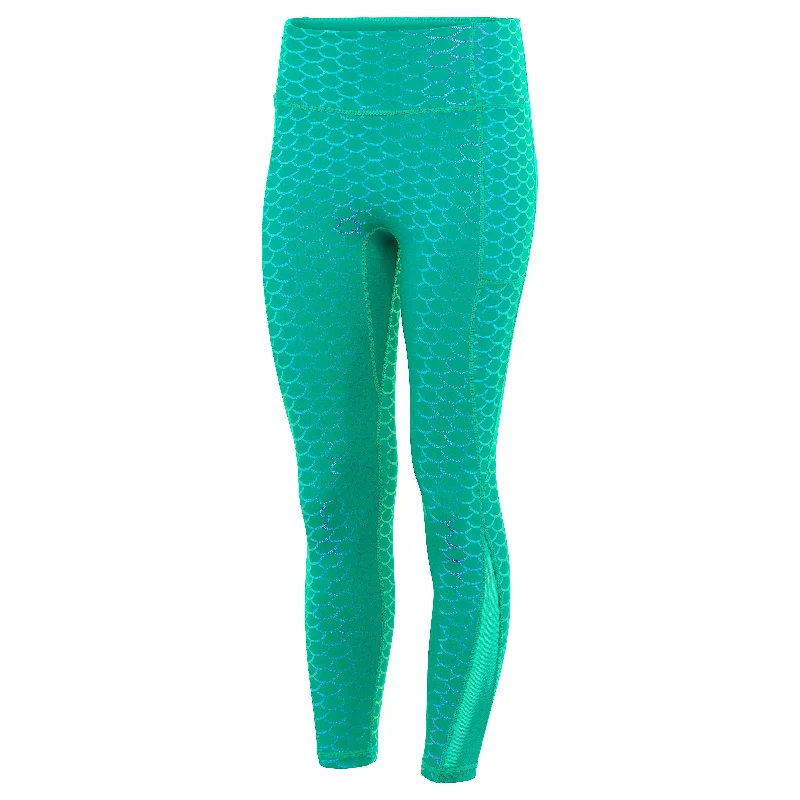 High - waisted women leggings for a tummy - control and flattering fitMermaid Princess Leggings - Green