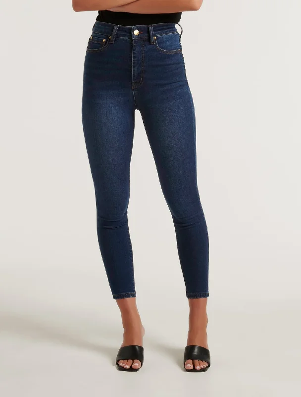 Mila Cropped High-Rise Skinny Jeans