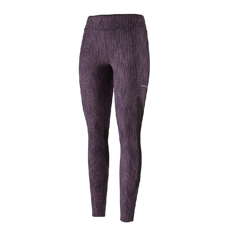 Lace - trimmed women leggings for an elegant and romantic touchPatagonia Women's Endless Run Tights - Falling Seeds: Piton Purple