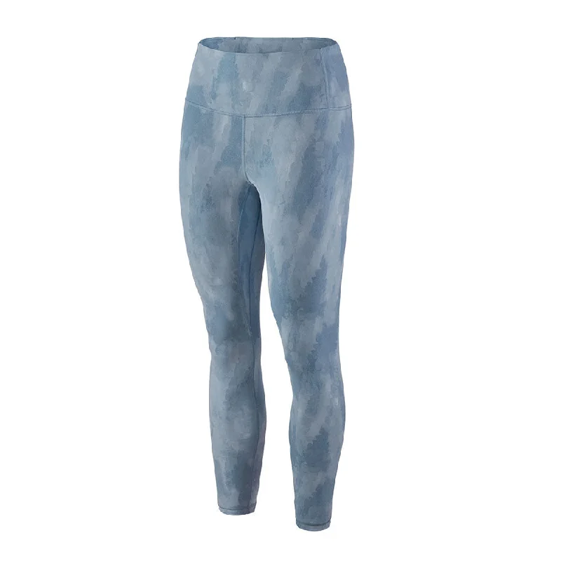 Leather - look women leggings for a bold and edgy stylePatagonia Women's Maipo 7/8 Tights - Agave Big: Light Plume Grey