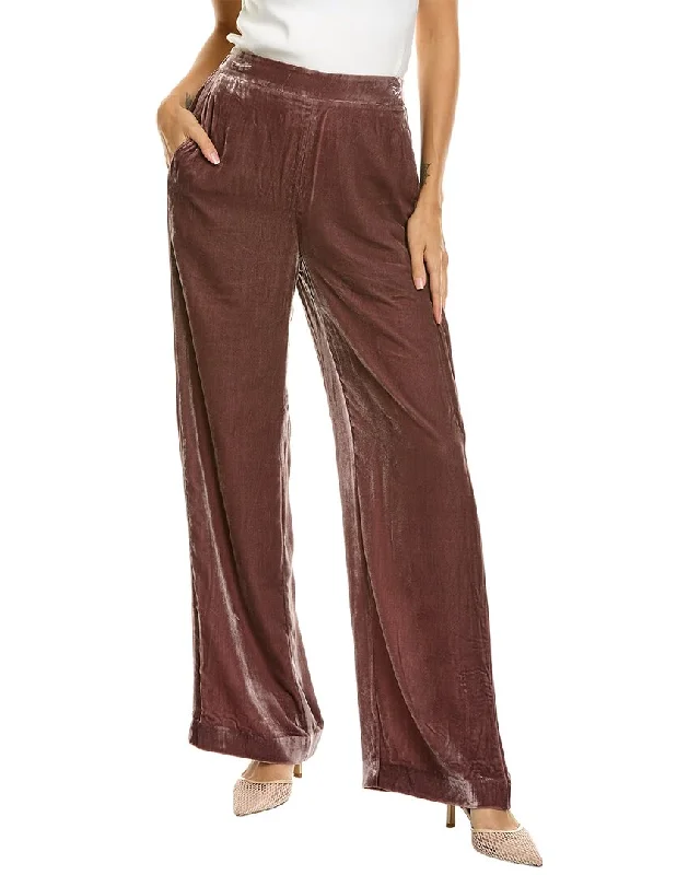 Ripped women leggings for a trendy and rebellious fashion statementTed Baker Tansyat Velvet Silk-Blend Wide Leg Trouser