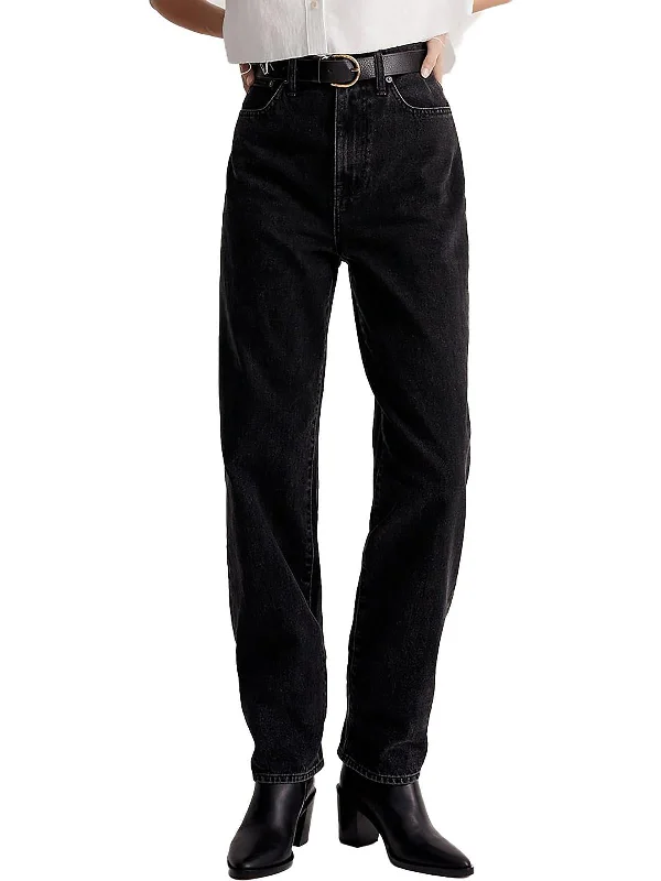 Womens High-Rise Baggy Straight Leg Jeans