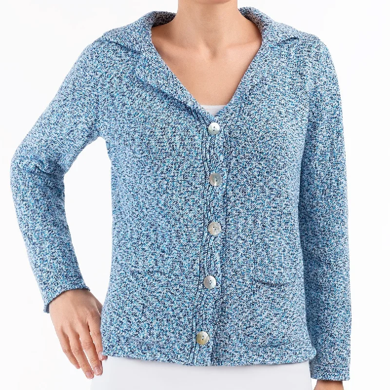 plus size women cardigan for comfortable layering2 Pocket Cardigan in Blue