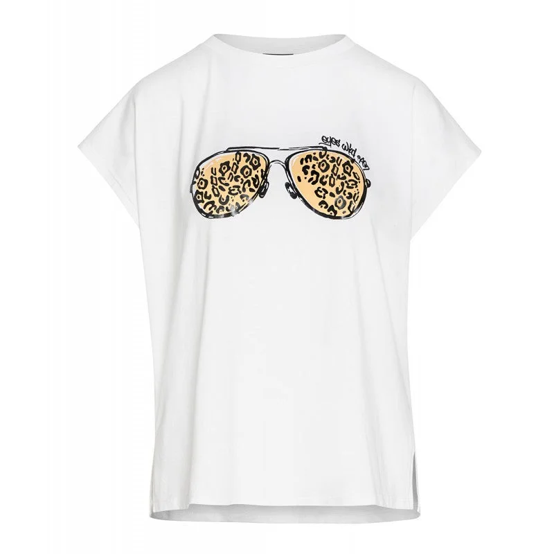 Plus Size Women's Sequined Sweaters for Special OccasionsAccess Fashion White Printed T shirt