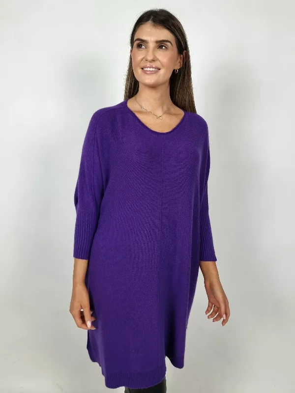 Sleeveless Women's Silk - Trimmed Sweaters for SummerAlexandre Laurent Purple Kniited Sweater