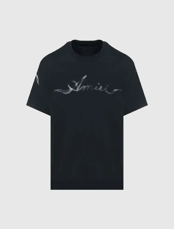 Distressed Women T Shirt with a Laid - Back AestheticSMOKE TEE