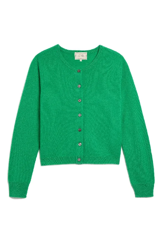 plus size women cardigan for comfortable layeringAva Green Cashmere Cardigan