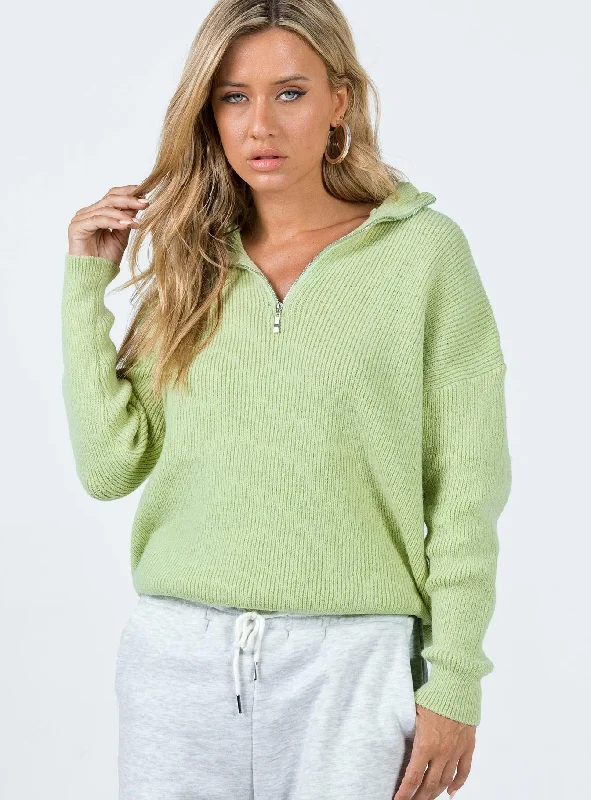 Plus Size Women's Belted Cable Knit SweatersBessy Knit Sweater Sage