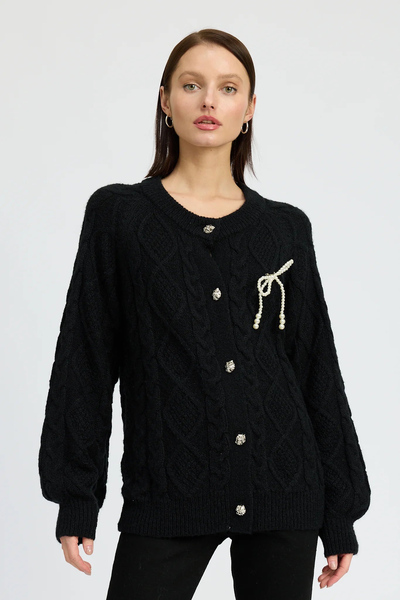 long length women cardigan with side slitsBlake Cardigan