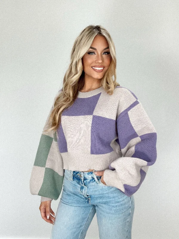 Women's Long Sleeve Turtleneck Cashmere SweatersPatchwork Dream Sweater