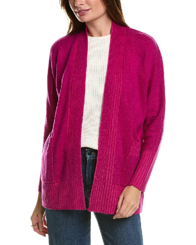 machine washable women cardigan for easy careForte Cashmere Plaited Wool & Cashmere-Blend Cardigan