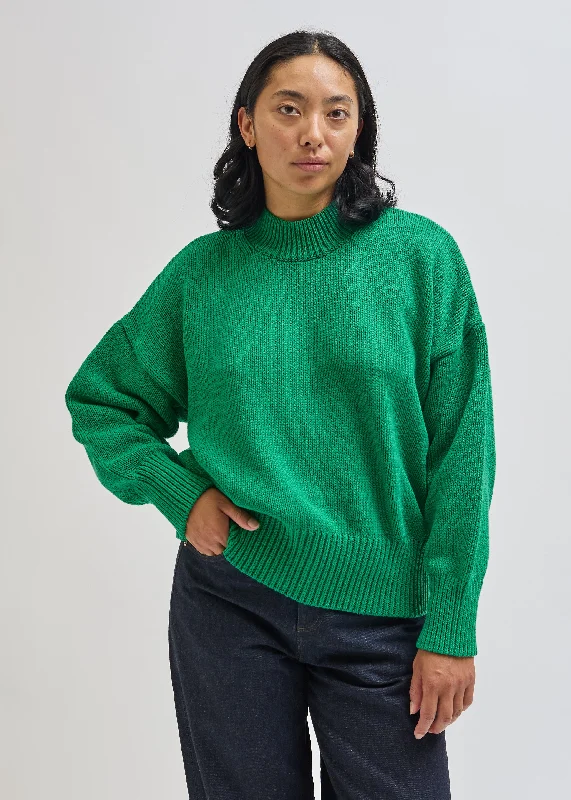 Cropped Women's Angora Blend Sweaters for a Trendy LookGreen Petra Sweater