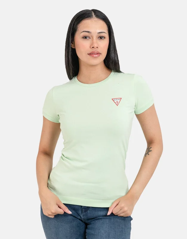 Crop Top Women T Shirt to Pair with High - Waisted BottomsGuess Mini Triangle T-Shirt