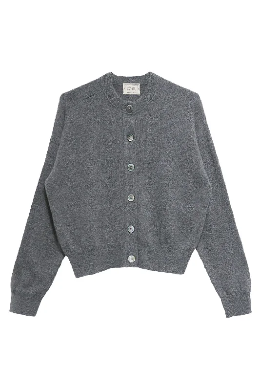 Gwen Dark Heather Cashmere Cardigan