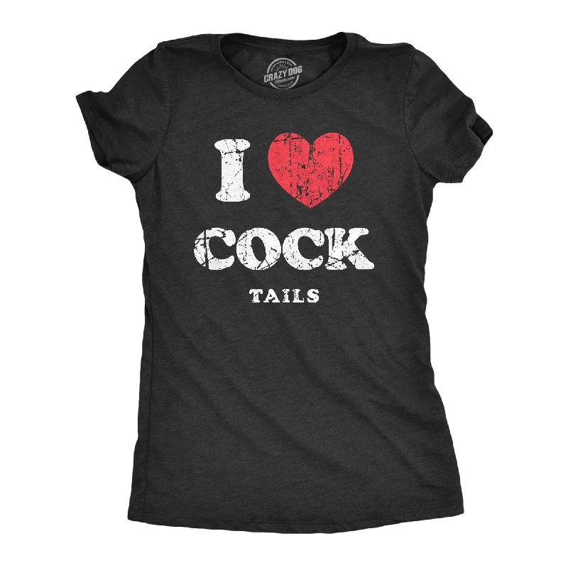 Crew Neck Women T Shirt with a Timeless DesignI Heart Cock Tails Women's T Shirt