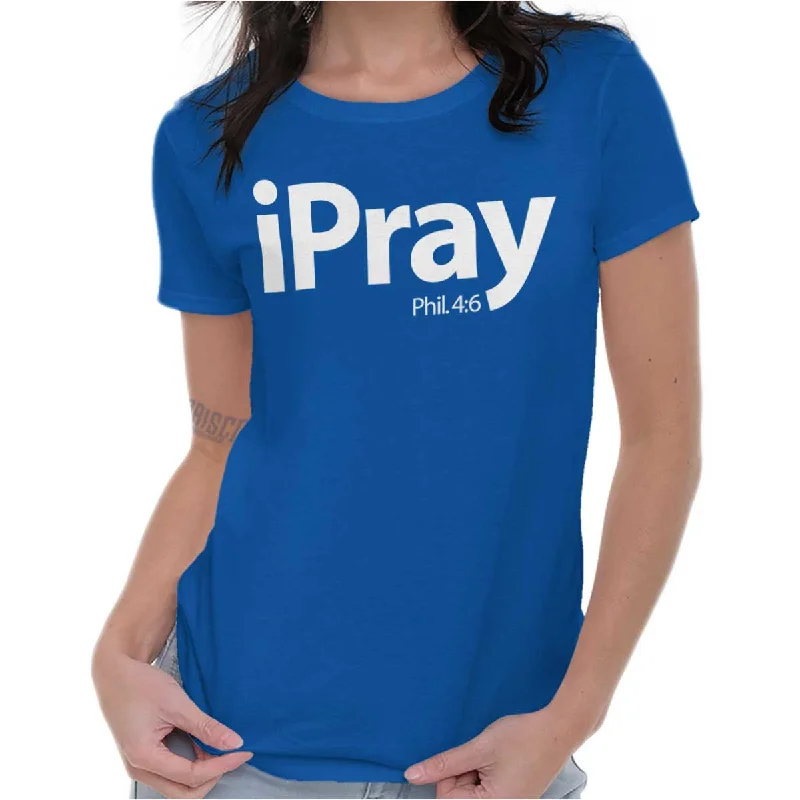 Long Sleeve Women T Shirt for Cooler WeatherI Pray Philippians Ladies T Shirt