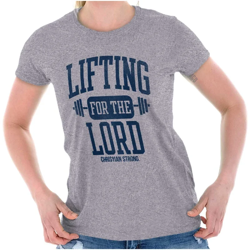 Graphic Print Women T Shirt for a Trendy StatementLift for the Lord Ladies T Shirt