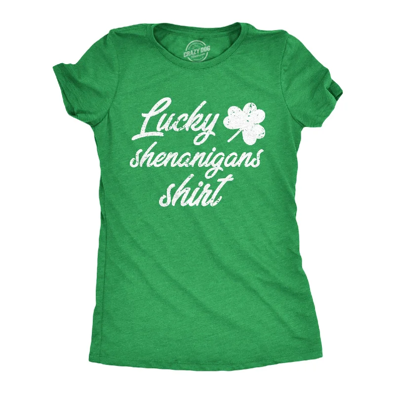 Crew Neck Women T Shirt with a Timeless DesignLucky Shenanigans Shirt Women's T Shirt