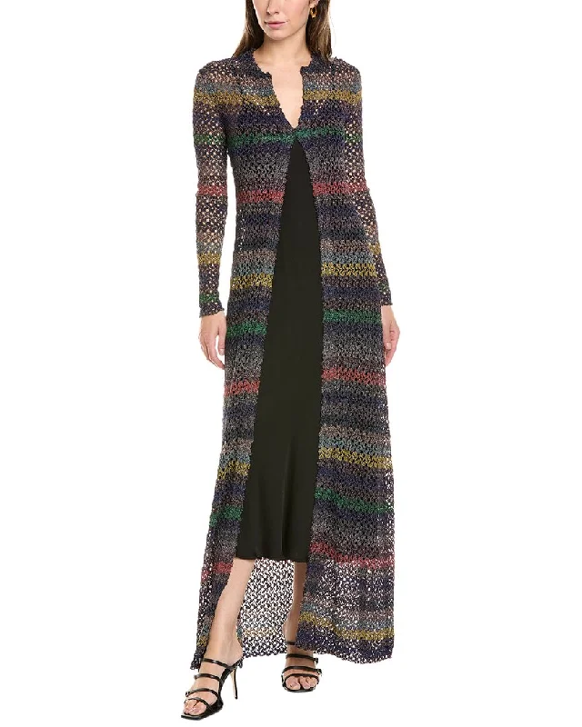 Hooded Women's Fleece - Lined Sweaters for WinterMissoni Duster