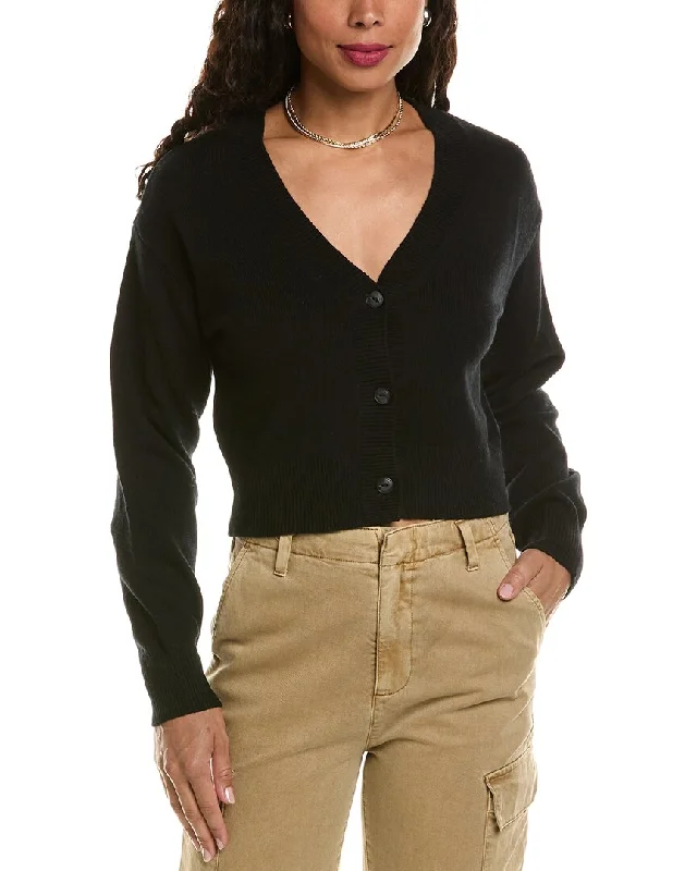 ribbed women cardigan with a classic texturerag & bone Cropped Wool-Blend Cardigan