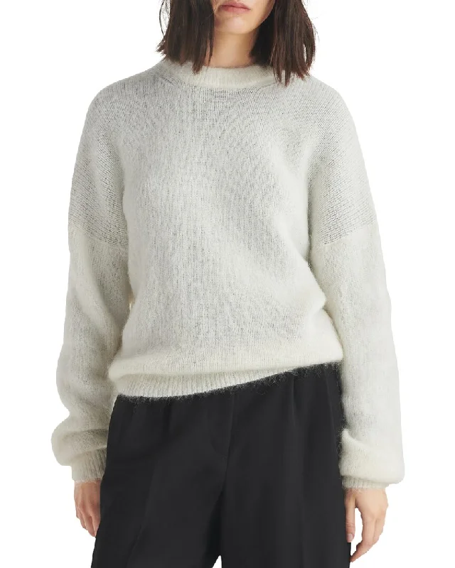 Split - Hem Women's Linen Blend Sweaters for Springrag & bone Lani Wool & Mohair-Blend Sweater