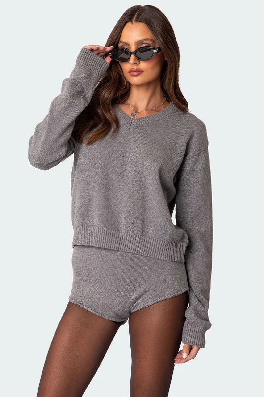 Cropped Women's Angora Blend Sweaters for a Trendy LookComfort Club Oversized Sweater