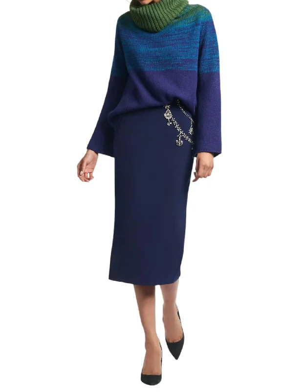 Cropped Women's Angora Blend Sweaters for a Trendy LookSarah Knit Sweater In Midnight Ombre