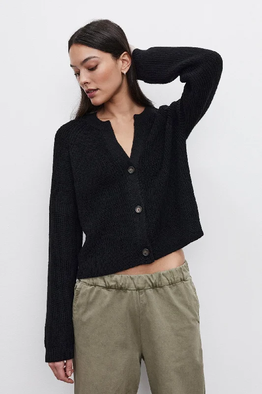 cashmere blend women cardigan for a luxurious feelShayla Cardigan in Black