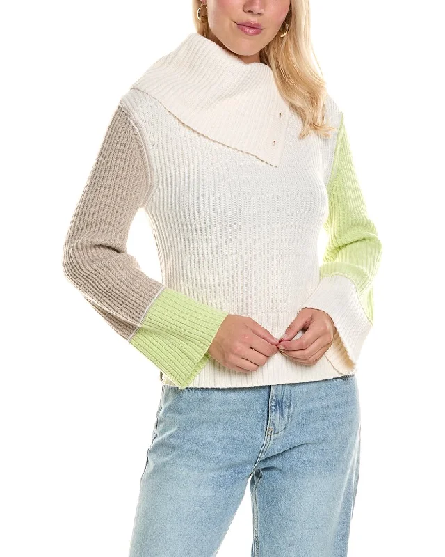 Cropped Women's Angora Blend Sweaters for a Trendy LookSIMKHAI Flores Wool & Cashmere-Blend Sweater