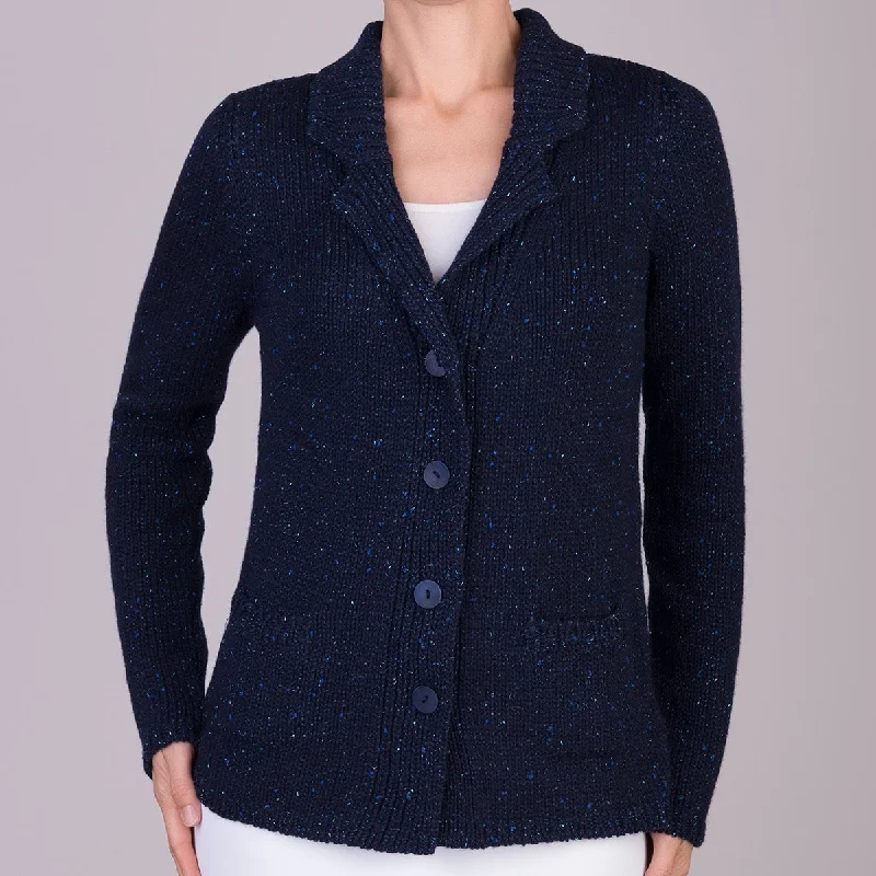 floral print women cardigan for a feminine touchVista Cardigan in Navy