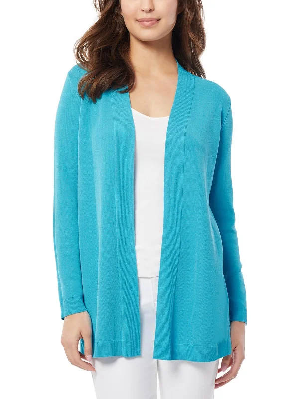 plus size women cardigan for comfortable layeringWomens Ribbed Knit o Cardigan Sweater