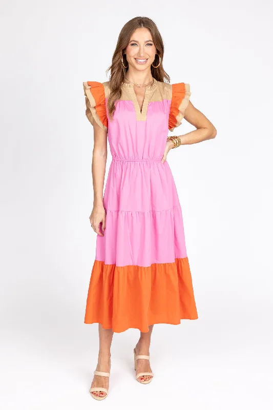 Mermaid - Style Women Dress with a Fitted Silhouette for Special OccasionsHattie Dress- Pink