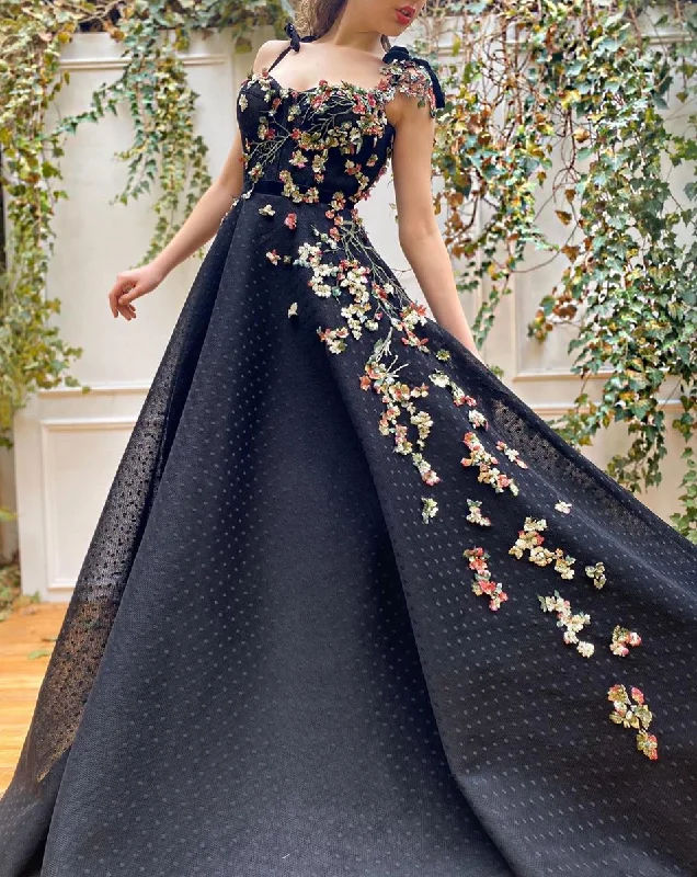 Ball Gown Women Dress with a Full Skirt for a Princess - like LookWhimsical Floral Dots Gown