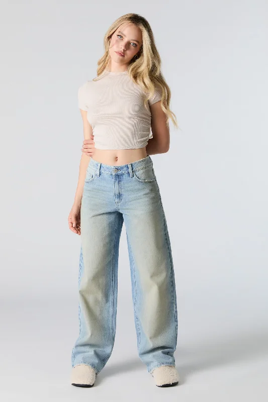 Vintage Wash Low Rise Baggy Jean