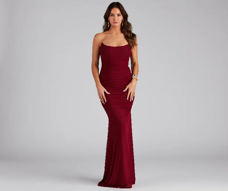 Plus Size Women Dress with a Flattering A - Line Cut for Comfort and StyleCassidy Strapless Trumpet Formal Dress