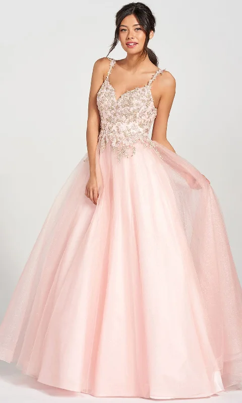 Halter Neck Women Dress to Show Off the Shoulders and NecklineColette for Mon Cheri CL12205 - Beaded Glitter Tulle Ball Gown