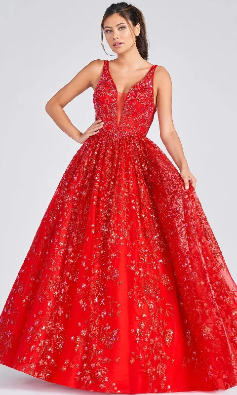 Pleated Women Dress with a Timeless and Elegant TextureColette for Mon Cheri CL12237 - Sequins Rhinestone Tulle Ball Gown