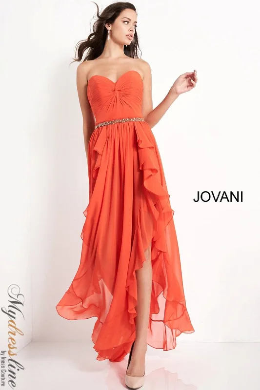 Strapless Women Dress with a Built - in Bra for Comfort and SupportJovani 04874