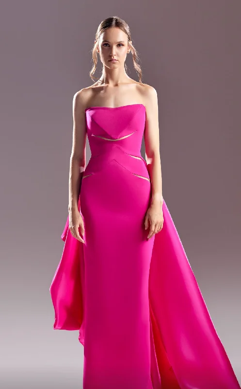 Strapless Women Dress with a Built - in Bra for Comfort and SupportMNM Couture G1541 Dress