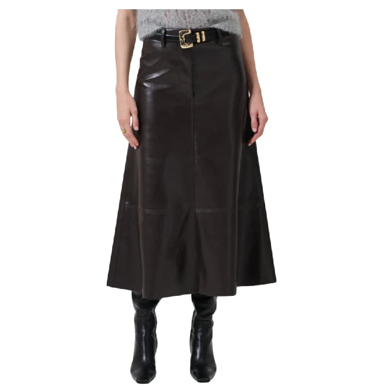 Elastic Waist Women Shorts for Easy Wear and ComfortCassia Leather Skirt