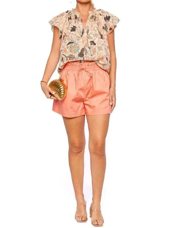 Denim Women Shorts with Distressed Details for a Casual VibeDevin Shorts In Peony