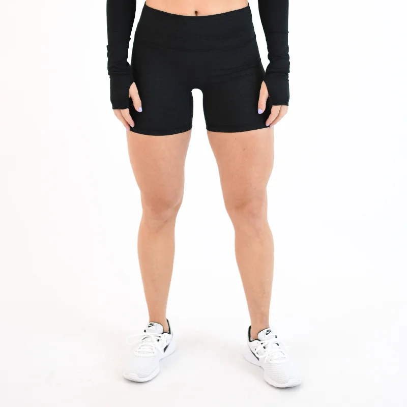 Elastic Waist Women Shorts for Easy Wear and ComfortCharge Short 5" - No Front Seam - Higher Rise