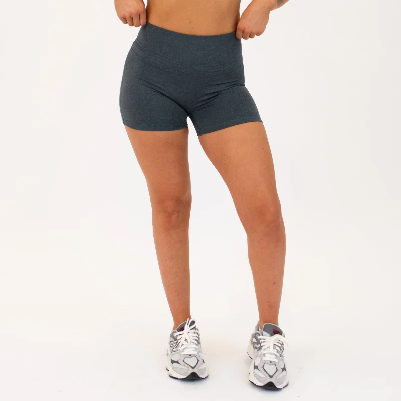 Twill Women Shorts with a Smooth Texture and DurabilityDouble Take Short 4" - No Front Seam - Higher Rise