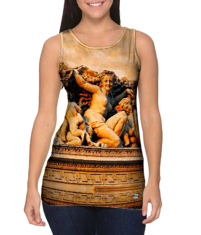 One - Shoulder Women's Rayon Blend Tank Tops for a Flowy LookStatues At Play In Glee